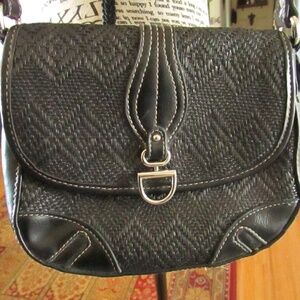 Vintage Leather Black Shoulder Bag